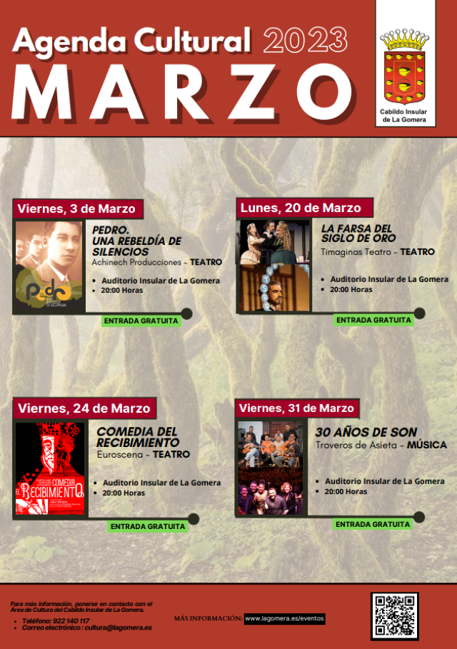 020323 CARTEL AGENDA CULTURAL MARZO