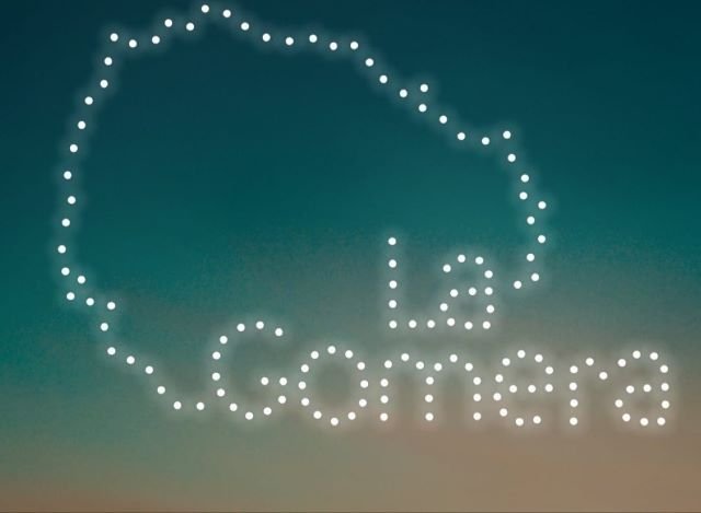 231122 Modelo de imagen iluminada de La Gomera elaborada con drones
