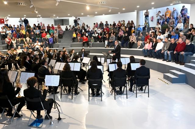 Actuación de la Banda de Música Ciudad de Guía ofrecido en el Centro Cívico La Atalaya el pasado mes de febrero