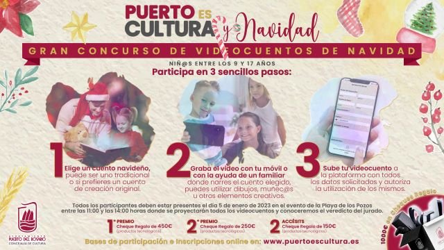 CARTEL EXPLICATIVO CONCURSO DE VIDEOCUENTOS INFANTILES DE NAVIDAD CULTURA