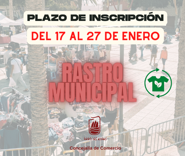 CARTEL INSCRIPCIÓN RASTRO MUNICIPAL 27 ENERO