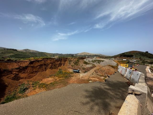 Estado en que quedó la zona afectada por las obras de construcción de la mareta