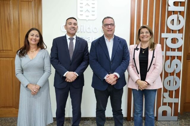 FOTO. La Consejeria de Educacion recibe del Cabildo de Lanzarote una subvencion de 15 millones para crear espacios de sombras en los centros escolares de la isla y La Graciosa 3 1024x683