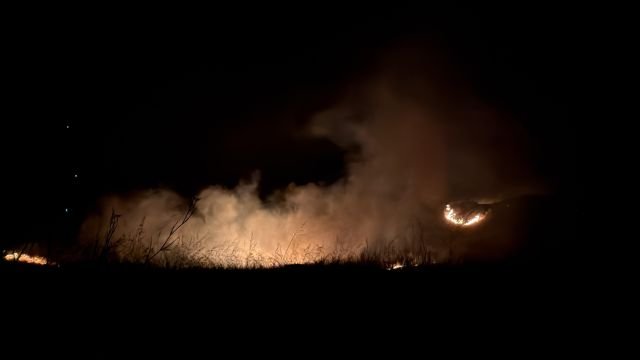 Imagen durante el incendio en Juncalillo