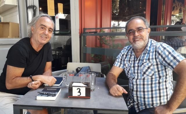 Los escritores Juan Carlos de Sancho y Abdul Hadi Sadoun