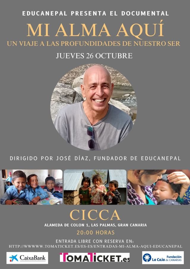 Presentación documental Mi Alma Aquí Educanepal en Gran Canaria