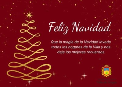 La Corporación local y el personal municipal de la Villa de Firgas desea a los vecinos y vecinas unas felices fiestas