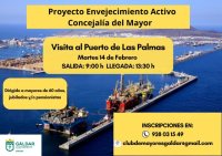 Gáldar: La Concejalía del Mayor organiza una visita al Puerto de La Luz el martes 14 de febrero