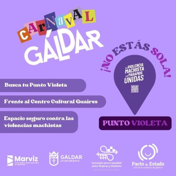 Gáldar: La Cabalgata del Carnaval incluirá por primera vez un Punto Violeta de prevención y sensibilización de la violencia sexual