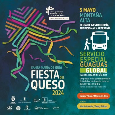 Servicio Especial de Guaguas para asistir este domingo a la Fiesta del Queso de Monta&ntilde;a Alta