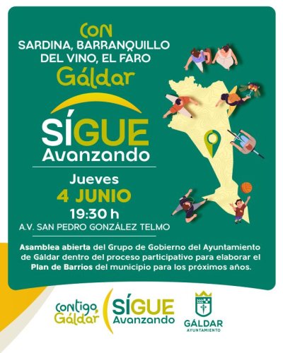 G&aacute;ldar: El proceso participativo &lsquo;Contigo, G&aacute;ldar Sigue Avanzando&rsquo; celebra este jueves en Sardina su &uacute;ltima asamblea abierta