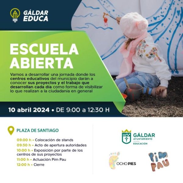 Gáldar: La Plaza de Santiago acoge en la mañana del miércoles una jornada de puertas abiertas de los centros escolares de Gáldar