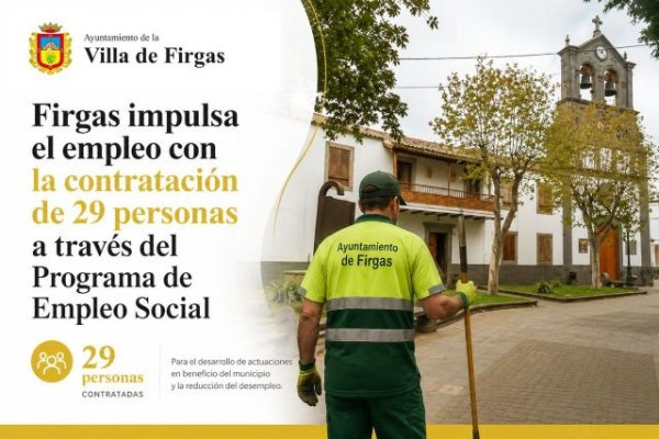 Firgas impulsa el empleo con la contrataci&oacute;n de 29 personas a trav&eacute;s del Programa de Empleo Social