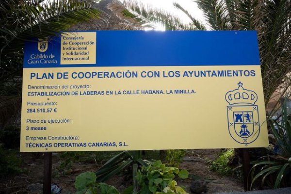 El Cabildo financia más del 60% de la obra pública que se ejecuta en Gran Canaria