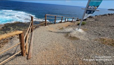 Abandono de la Playa del Front&oacute;n en G&aacute;ldar