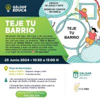 Gáldar Educa organiza el taller 'Teje tu barrio' en la Plaza de Marmolejos el 23 de junio