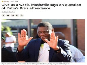 El vicepresidente de Sud&aacute;frica solt&oacute; los frijoles sobre el dilema BRICS-ICC de su pa&iacute;s