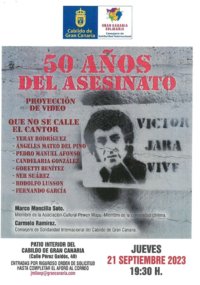 Solidaridad Internacional homenajea a V&iacute;ctor Jara en el 50 aniversario de su asesinato con el evento 'Que no se calle el cantor'
