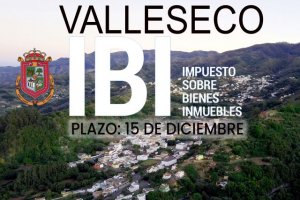 Valleseco ha puesto al cobro el Impuesto de Bienes Inmueble