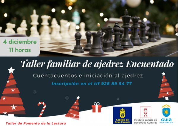 Taller familiar de ‘Ajedrez Encuentado’ este sábado en la Casa de la Cultura de Guía