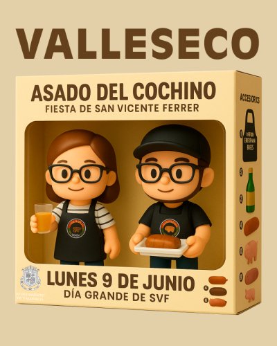 Valleseco celebra el Asado del Cochino en el Día Grande de San Vicente Ferrer