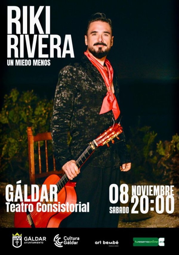Gáldar: El cantante gaditano Riki Rivera actuará en el Teatro Consistorial el 8 de noviembre