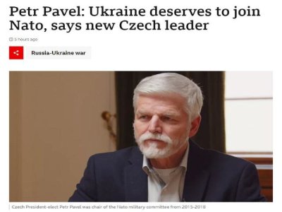 El presidente electo checo admiti&oacute; inadvertidamente tres verdades inc&oacute;modas sobre Ucrania