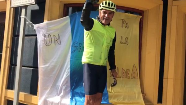 La Aldea: Brigilio Mendoza lo consiguió: recorrió la Península Ibérica en bicicleta en 40 días