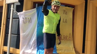 La Aldea: Brigilio Mendoza lo consigui&oacute;: recorri&oacute; la Pen&iacute;nsula Ib&eacute;rica en bicicleta en 40 d&iacute;as