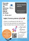 La Escuela Oficial de Idiomas de Santa Mar&iacute;a de Gu&iacute;a abre el plazo de preinscripci&oacute;n para nuevos alumnos