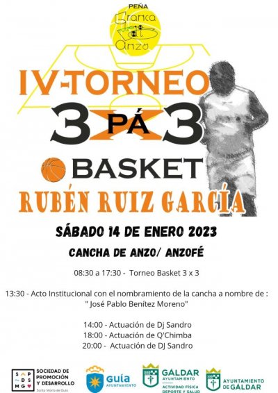 Gu&iacute;a: Este s&aacute;bado en Anzo-Anzof&eacute; se jugar&aacute; el IV Torneo de Baloncesto 3x3 Rub&eacute;n Ruiz Garc&iacute;a
