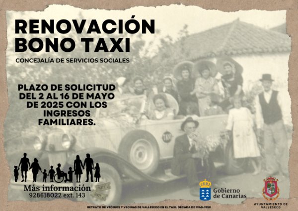 Valleseco destina 25.000 euros para apoyar a la vecindad a través del Bono Taxi