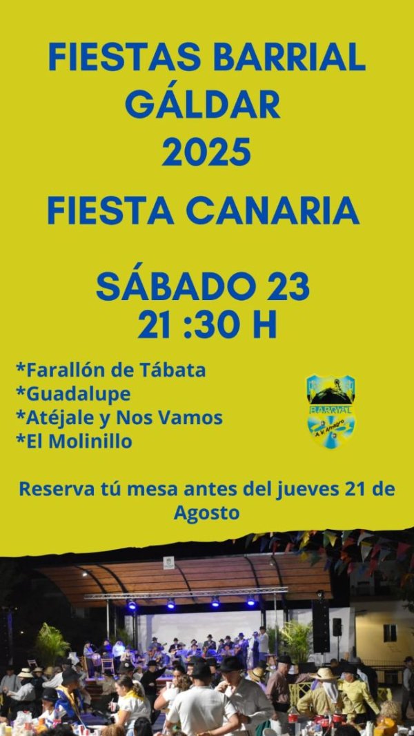 Gáldar: Barrial se vestirá con la ropa canaria este sábado, para celebrar la ofrenda y la Fiesta Canaria