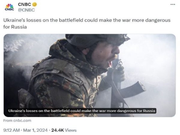 Art&iacute;culo de opini&oacute;n: 'El &uacute;ltimo copium de Occidente es que los logros de Rusia aumentan el peligro para sus propias tropas'