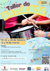 Arucas: La Concejal&iacute;a de Juventud llevar&aacute; a cabo durante los meses de febrero y marzo de 2025 un Taller de Batucada para j&oacute;venes