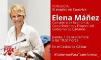 G&aacute;ldar: Acto sobre &ldquo;El empleo en Canarias&rdquo; con la presencia de la Consejera Socialista Elena M&aacute;&ntilde;ez Rodr&iacute;guez