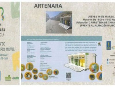 Artenara: El próximo Jueves 16 de Marzo llegará el Punto Limpio Móvil