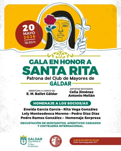El Club del Mayor de Gáldar celebra el 20 de mayo una Gala en honor a Santa Rita