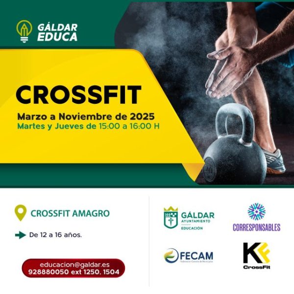 Gáldar: Educación inicia una actividad de crossfit para jóvenes de marzo a noviembre