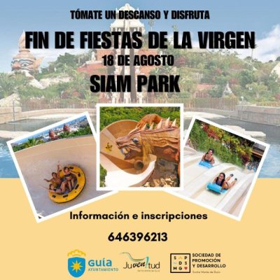 Guía: Últimos días para inscribirse en la excursión al Siam Park como cierre de las Fiestas de La Virgen 2025