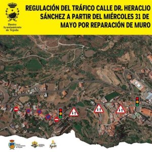 Tejeda: Con motivo de obras, la C/ Dr. Heraclio Sánchez será de doble sentido entre los nº 1 y 52