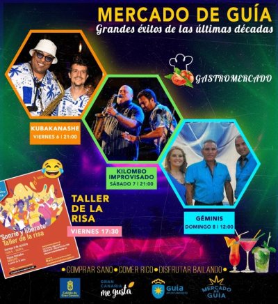 El Mercado de Gu&iacute;a acoge este fin de semana las actuaciones de Kubacanashe y Kilombo Improvisado