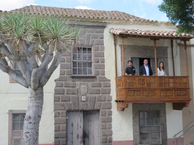 El balcón de la Casa de Los Quintana luce desde hoy totalmente restaurado