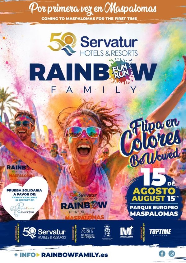 Maspalomas estrena este s&aacute;bado la Servatur Rainbow Family, su primera cita deportiva y solidaria a todo color