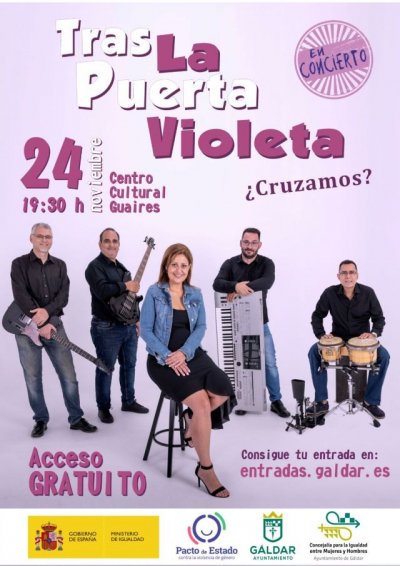 Igualdad Gáldar presenta el concierto “Tras la Puerta Violeta. ¿Cruzamos?” en el Centro Cultural Guaires