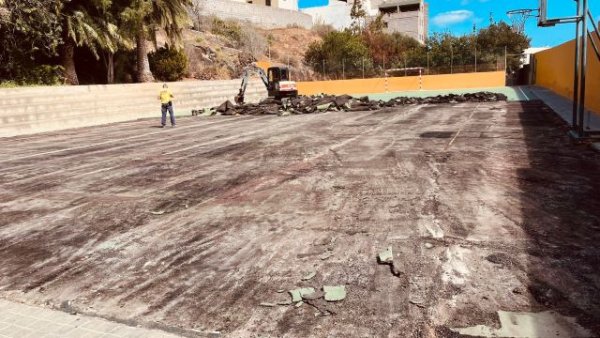 Gáldar: Arranca la construcción de la cubierta del colegio de San Isidro