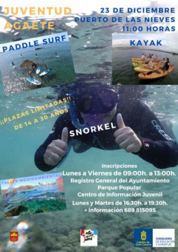 Agaete: Nueva Actividad para los jóvenes del municipio, el próximo jueves 23 de diciembre