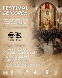 La Iglesia de Santa Mar&iacute;a de Gu&iacute;a acoge este domingo un Festival de Coros con un recorrido por las bandas sonoras m&aacute;s emblem&aacute;ticas del cine