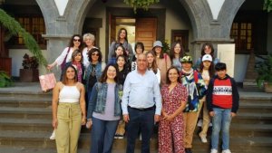 Un grupo de Erasmus de Sicilia visitó Teror con el colegio Huertas de El Palmar