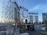 G&aacute;ldar repara una de las torres de sonido del escenario del Carnaval y convoca este s&aacute;bado a 7.000 personas en La Quinta